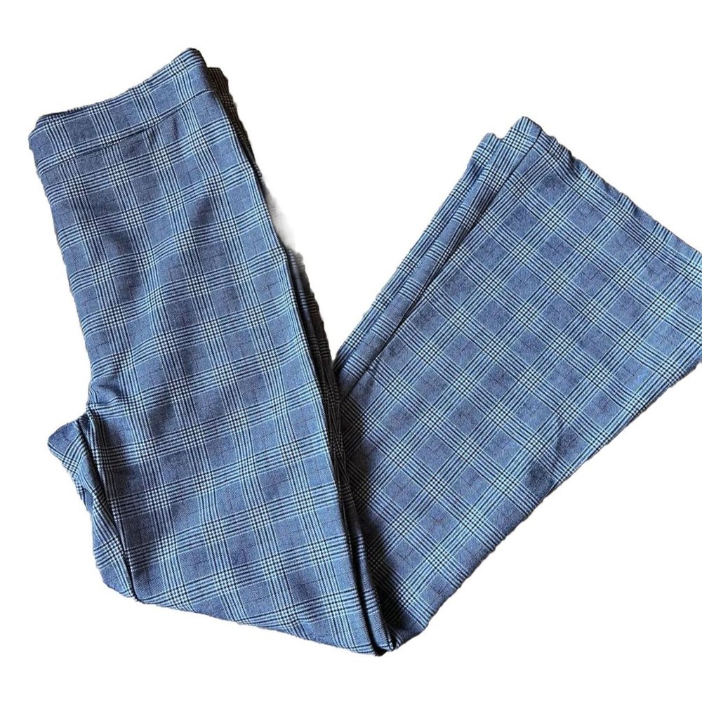 Emerson Fry Size 4 Bell Bottom Pant Flare Zipper Plaid Workwear Dress Pants